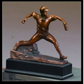 Baseball Pitcher- Large Antique Bronze Resin - 8"W x 8.5"H